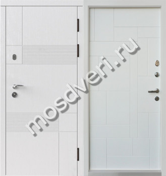 Белая входная дверь в квартиру BVD-17 - купить от производителя Мосдвери Белая входная дверь в квартиру BVD-17