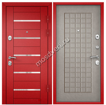 Красная входная дверь в квартиру KVD-06 - купить от производителя Мосдвери Красная входная дверь в квартиру KVD-06