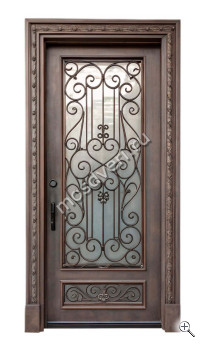 Красивая входная дверь со стеклопакетом КДД-008 - купить от производителя Мосдвери Красивая входная дверь со стеклопакетом КДД-008