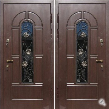 Входная дверь МДФ со стеклом и ковкой - купить от производителя Мосдвери Входная дверь МДФ со стеклом и ковкой